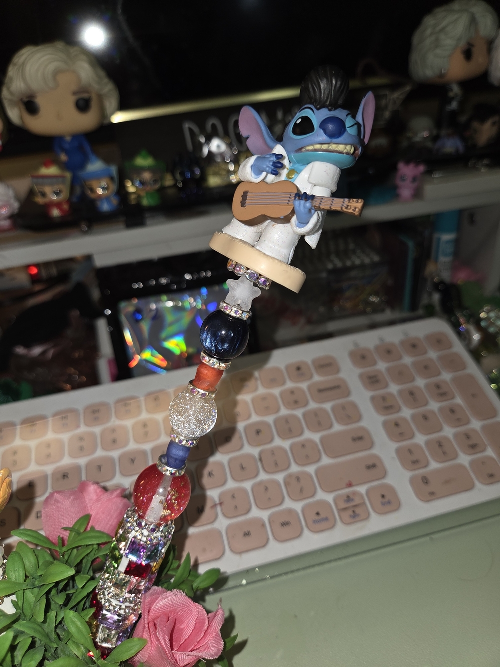 Hand Crafted Stitch Elvis Beaded Pen